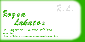 rozsa lakatos business card